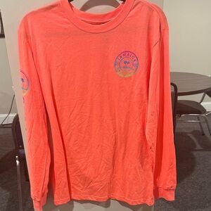 Coral Long Sleeve Pink Pineapple Tee Size Large